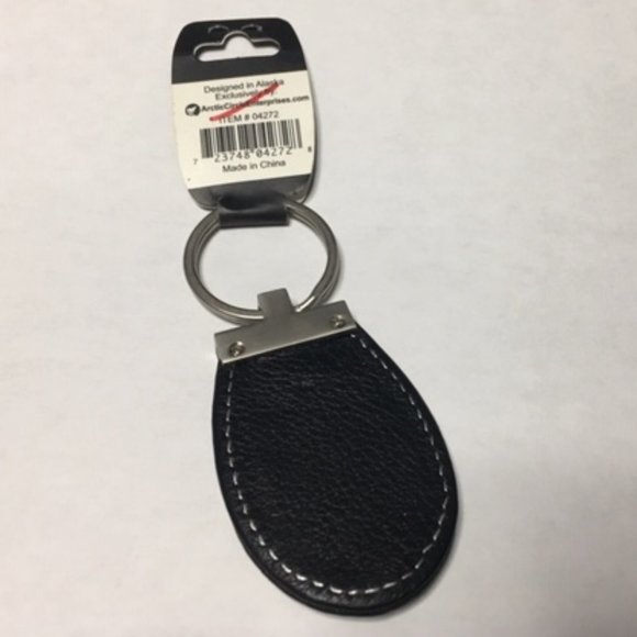 Alaska Summit Leather Keychain w/Silver Toned Hardware 3.5" - Picture 4 of 8